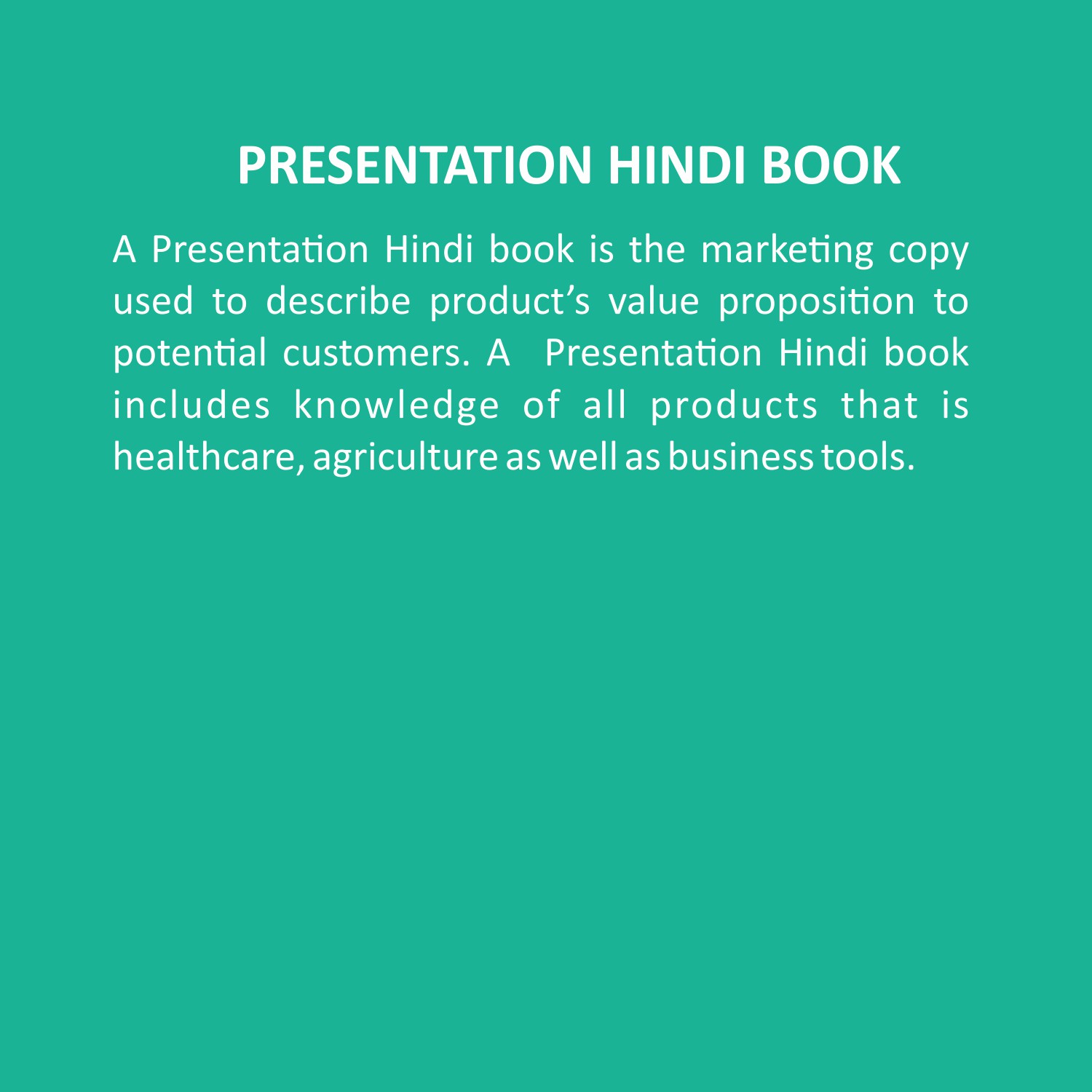 Presentation Hindi Book 